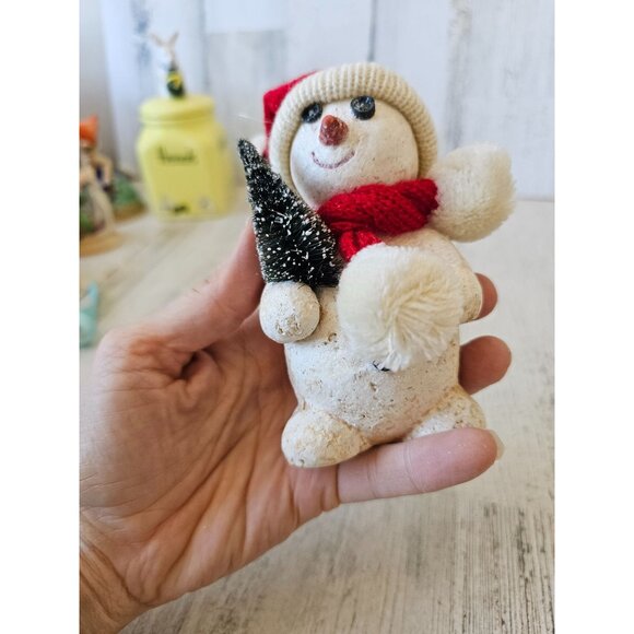 Dept 56 snowman Billy buttons tree hat ornament Xmas decor knit scarf - Picture 7 of 9
